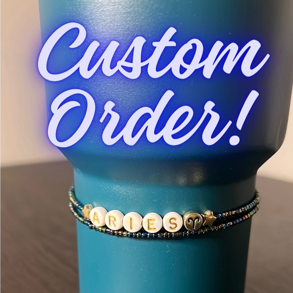 Custom Zodiac Sign cup bracelet